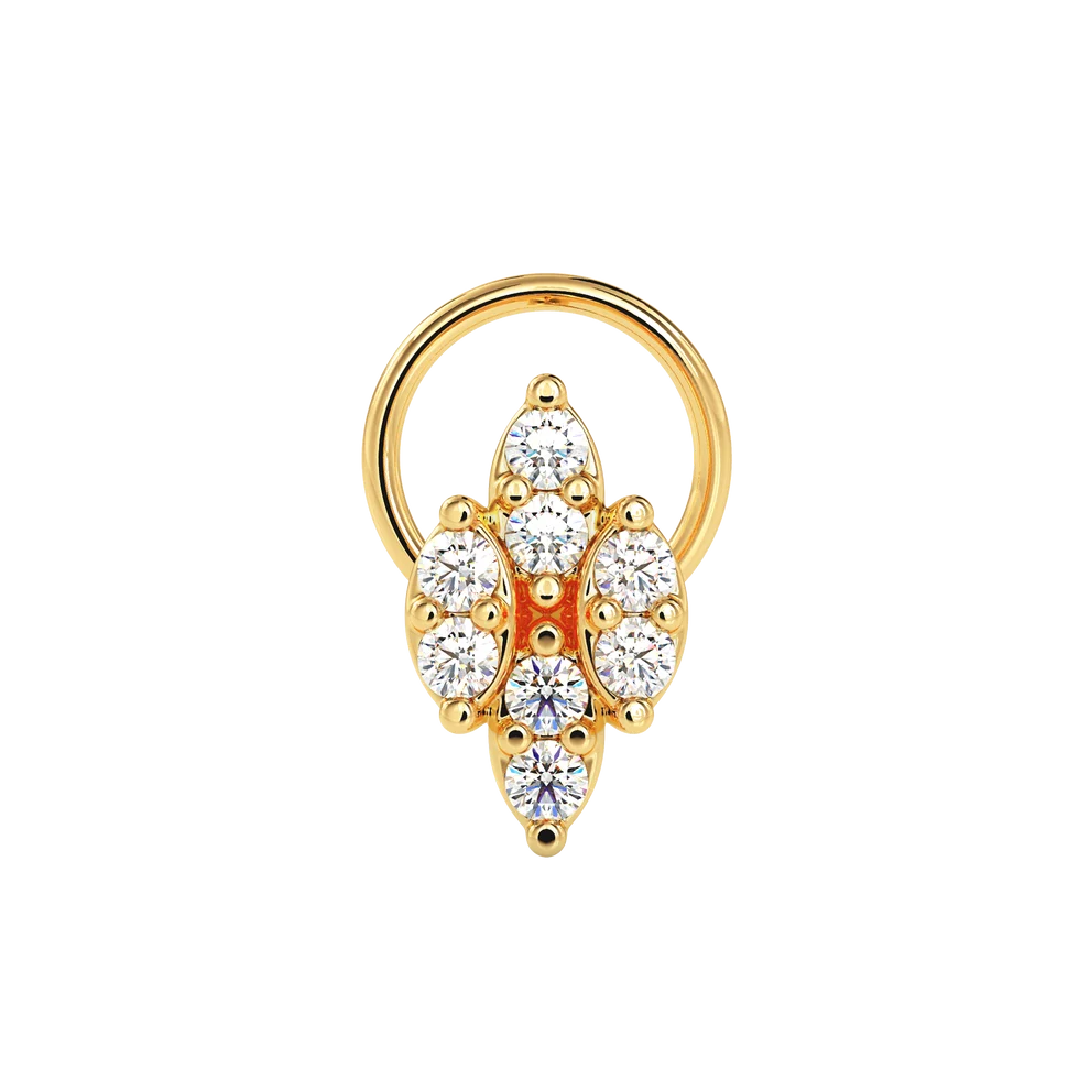 Celestial Floral Diamond Nose Pin
