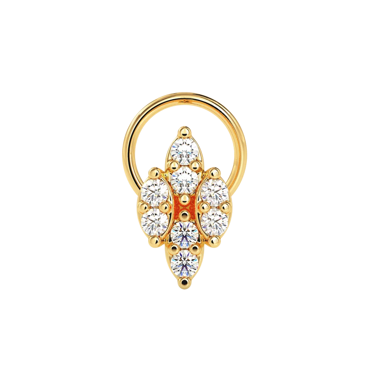 Celestial Floral Diamond Nose Pin