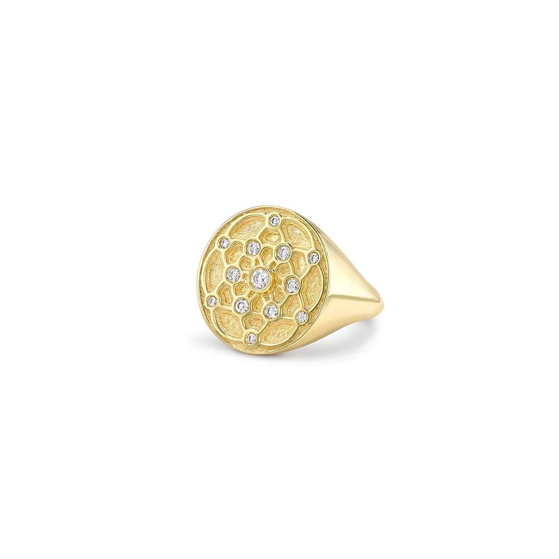 Aurelia Mosaic Diamond Signet Ring