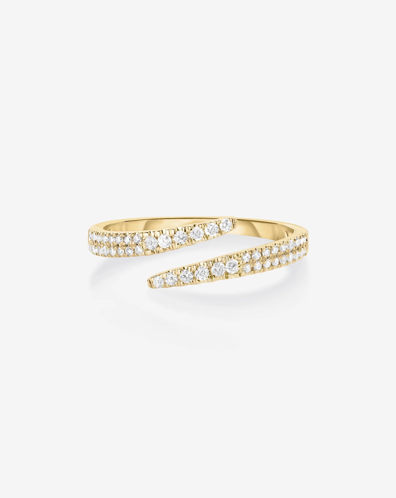 Open Diamond Wrap Ring