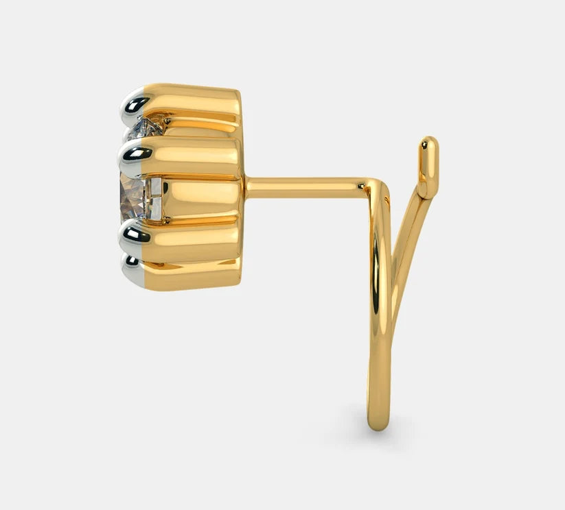Regal Round Diamond Nose Pin