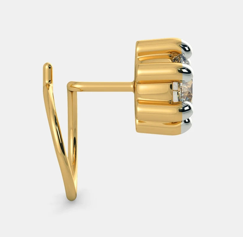 Regal Round Diamond Nose Pin
