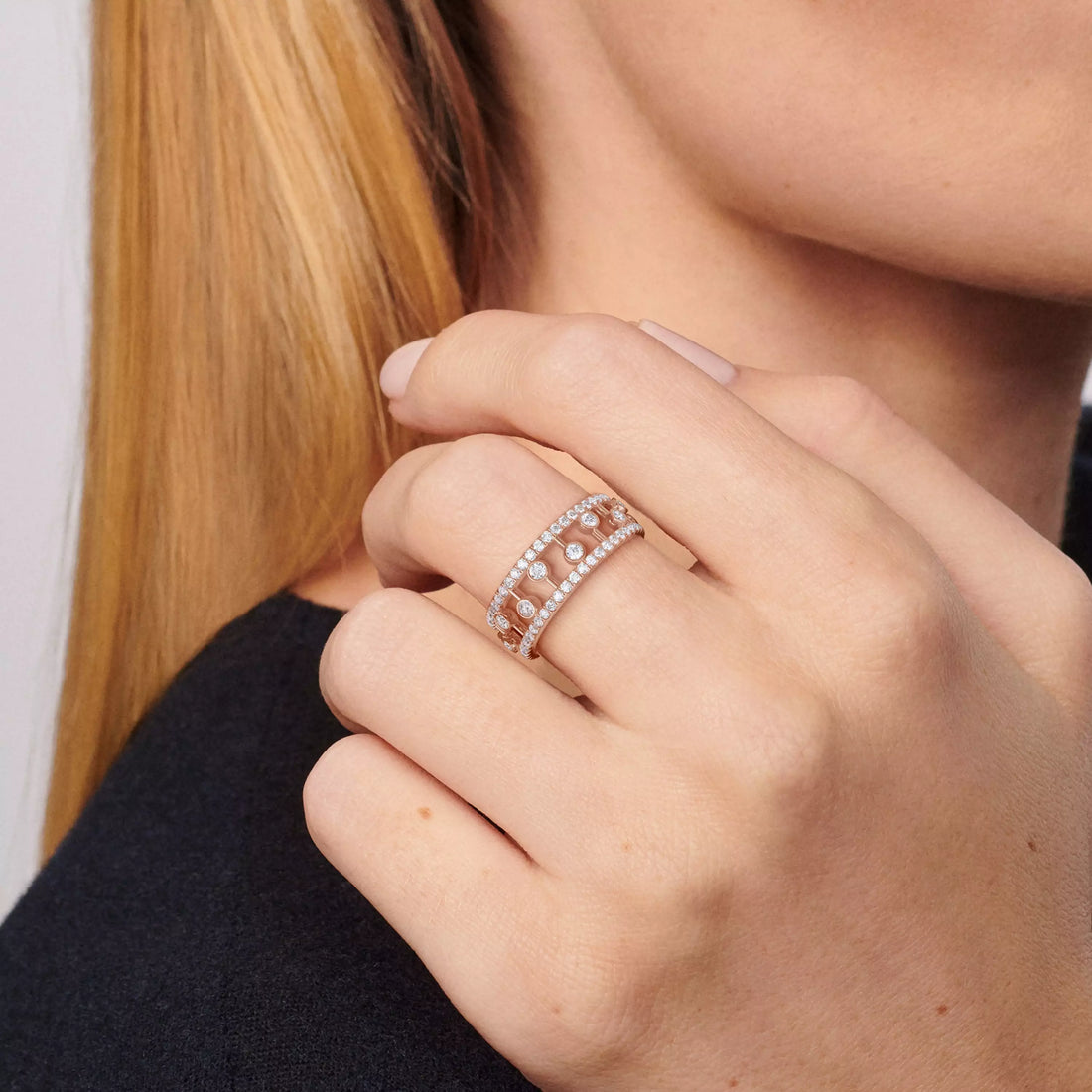 Aurelia Orbit Openwork Diamond Ring
