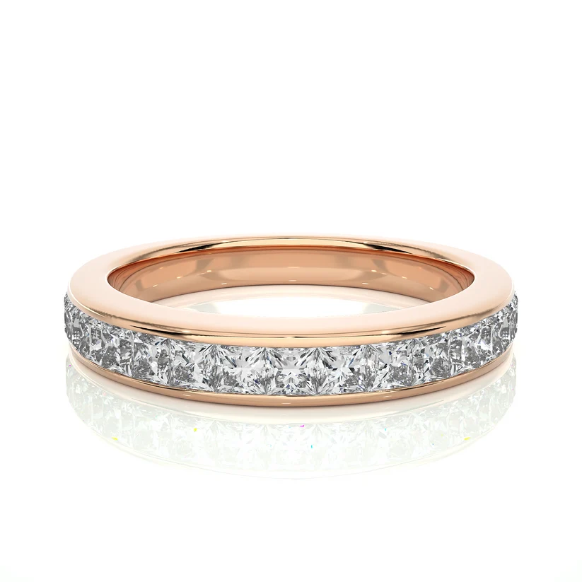 Classic Gold princess Diamond Eternity Band Ring