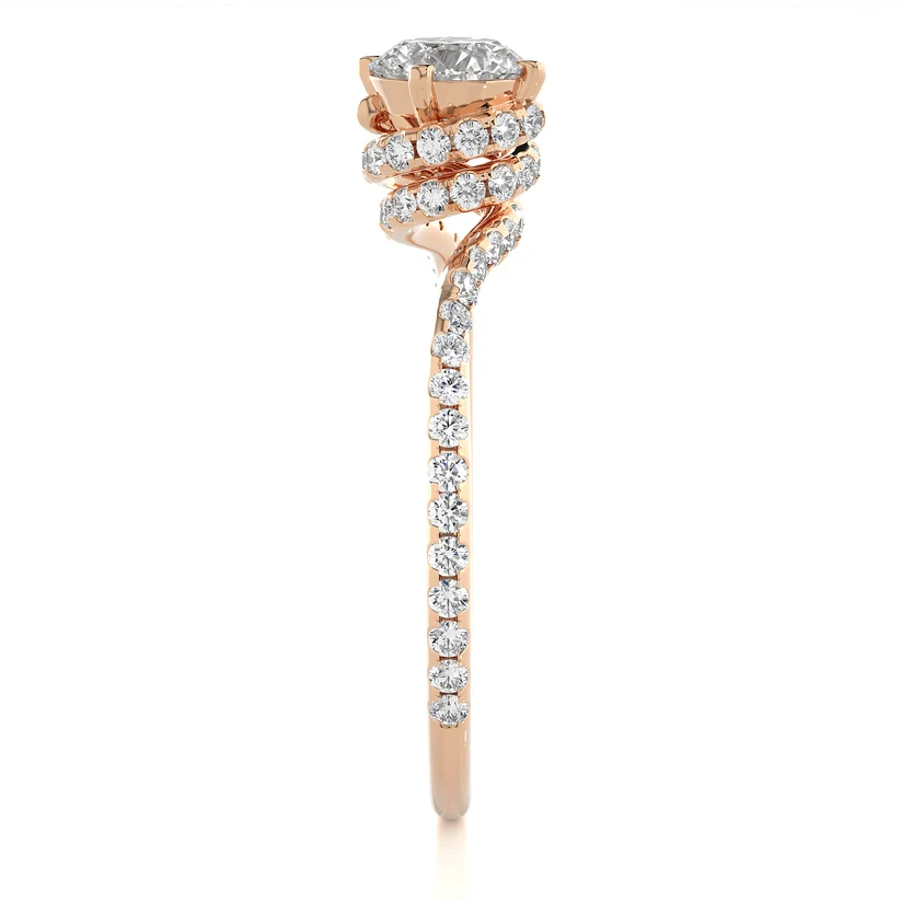 Celestia Grace Round Diamond Engagement Ring