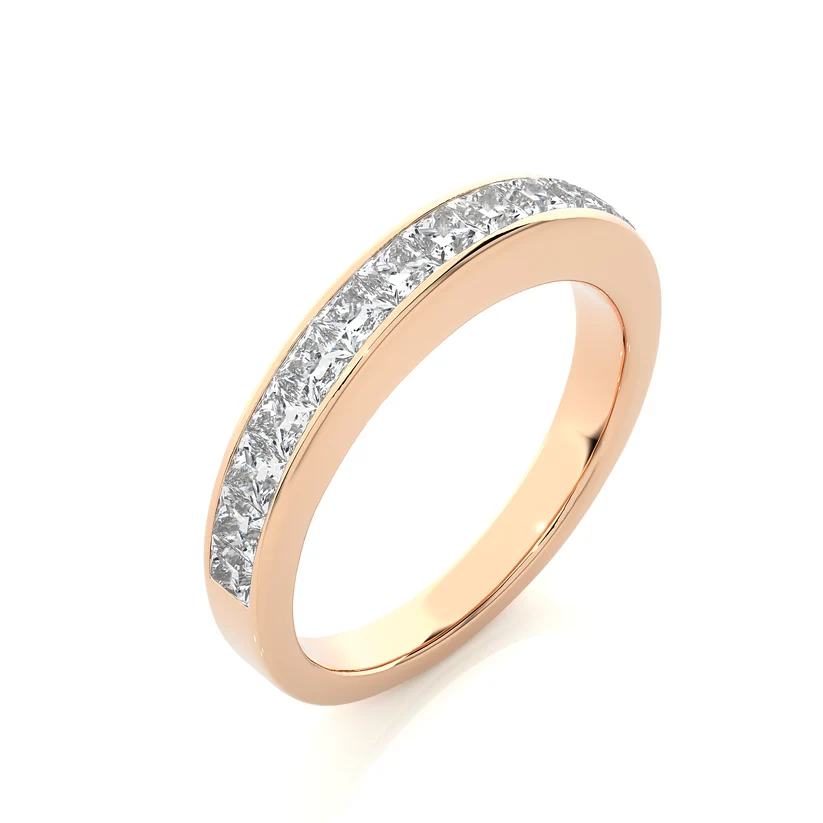 Classic Gold princess Diamond Eternity Band Ring
