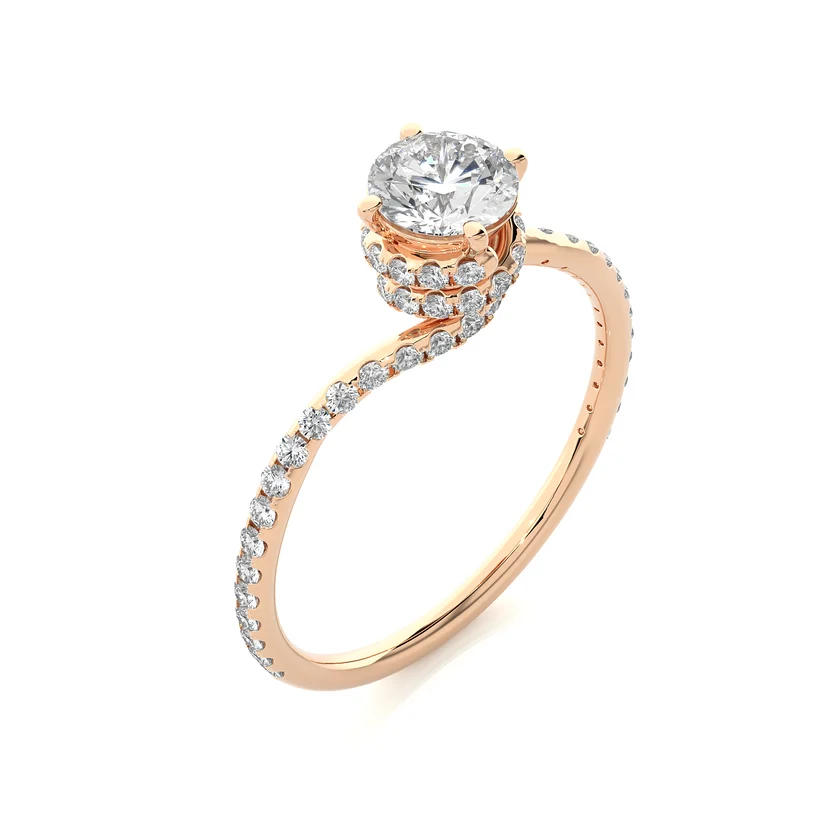 Celestia Grace Round Diamond Engagement Ring