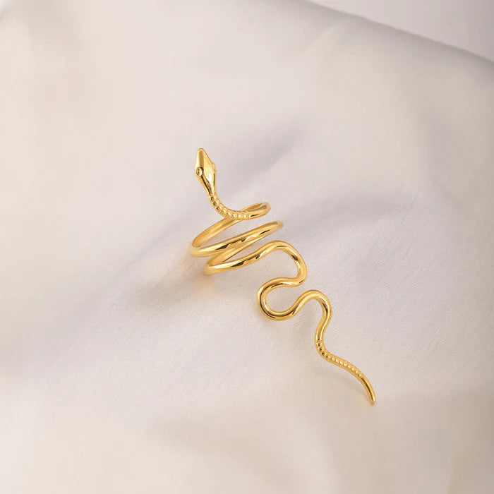 Snake Wrap Coil Ring in 10K / 14K / 18K Yellow Gold