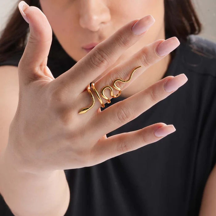 Snake Wrap Coil Ring in 10K / 14K / 18K Yellow Gold
