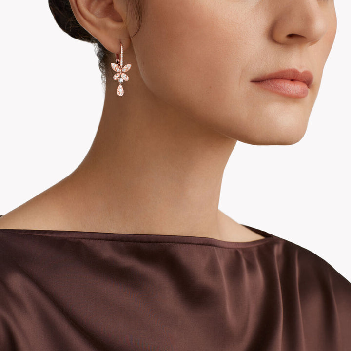 Pavé Butterfly Diamond Drop Earrings