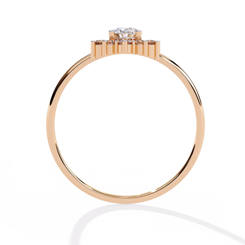 Royal Radiance Oval Diamond Halo Gold Engagement Ring  Other premium options: