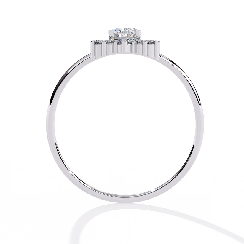 Royal Radiance Oval Diamond Halo Gold Engagement Ring  Other premium options: