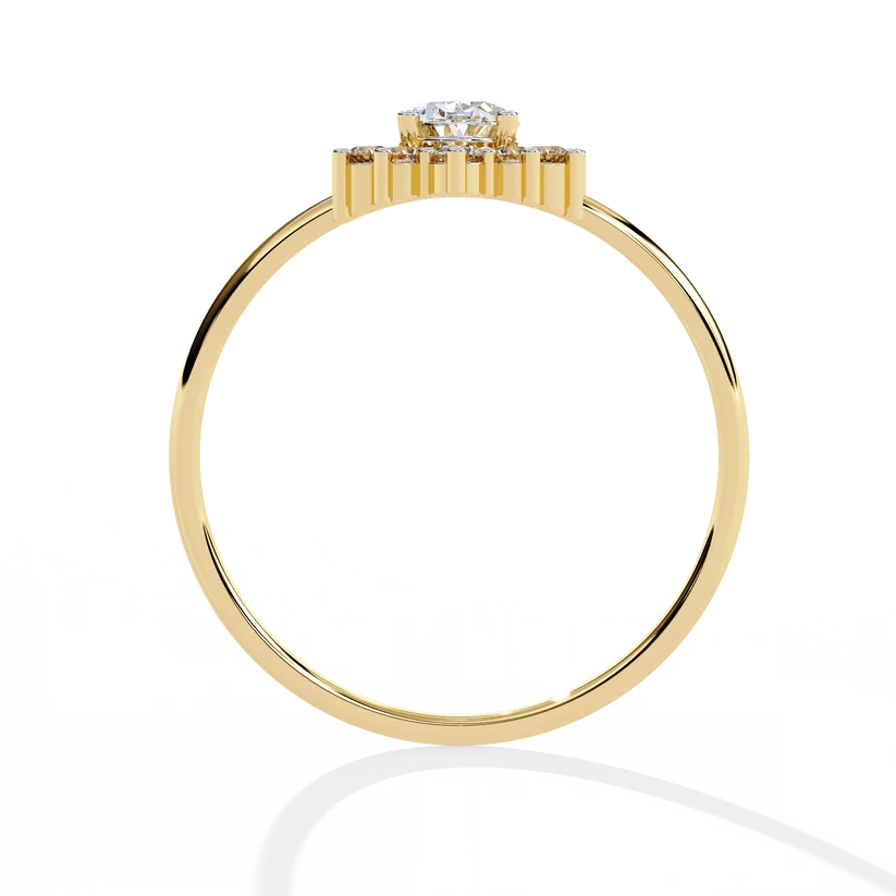 Royal Radiance Oval Diamond Halo Gold Engagement Ring  Other premium options: