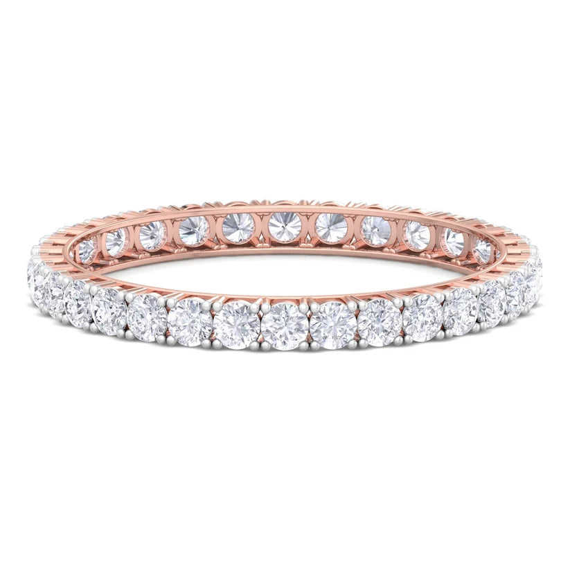 Eternal Radiance Round Diamond Tennis Bangle ( 1.00 ct per Diamond )