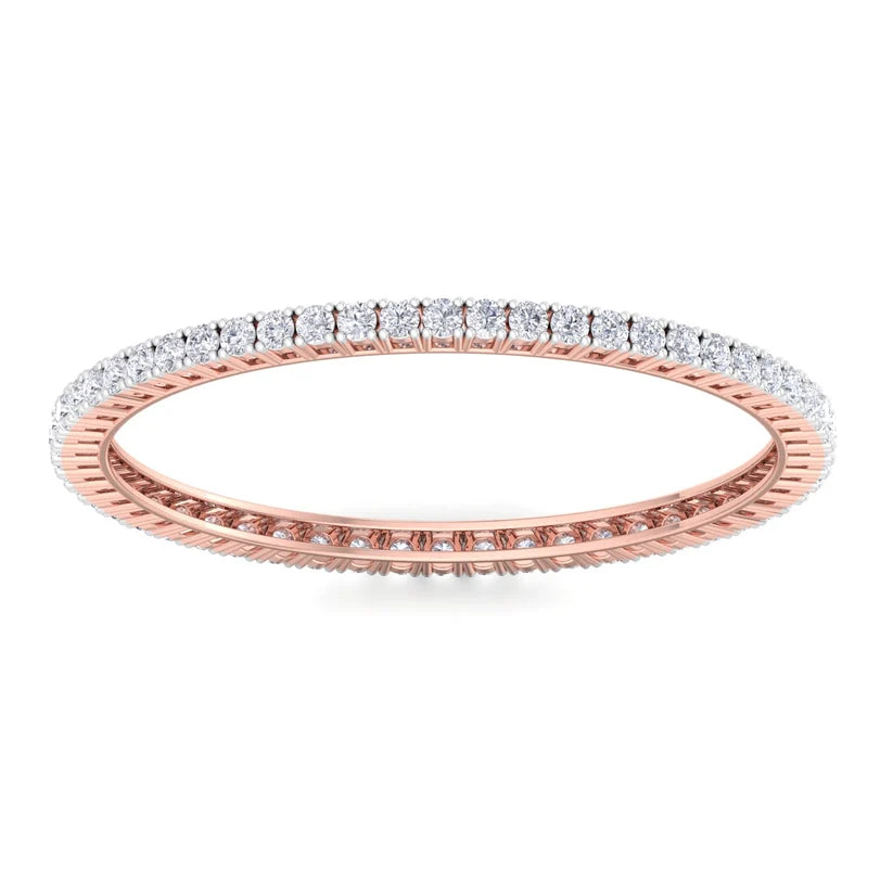 Royal Radiance Round Diamond Bangle ( 0.15 ct Per Diamond )