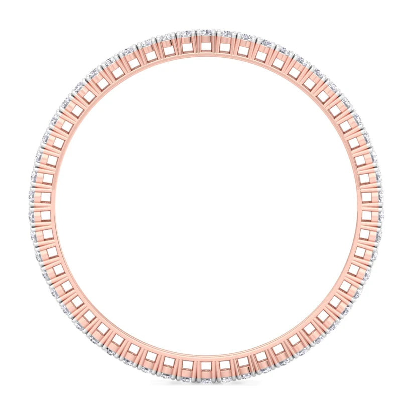Regal Radiance Round Diamond Tennis Bangle ( 0.20 ct per Diamond )