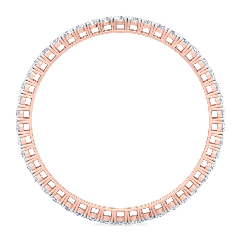 Luminous Crown Round Diamond Bangle ( 0.30 ct Per Diamond )