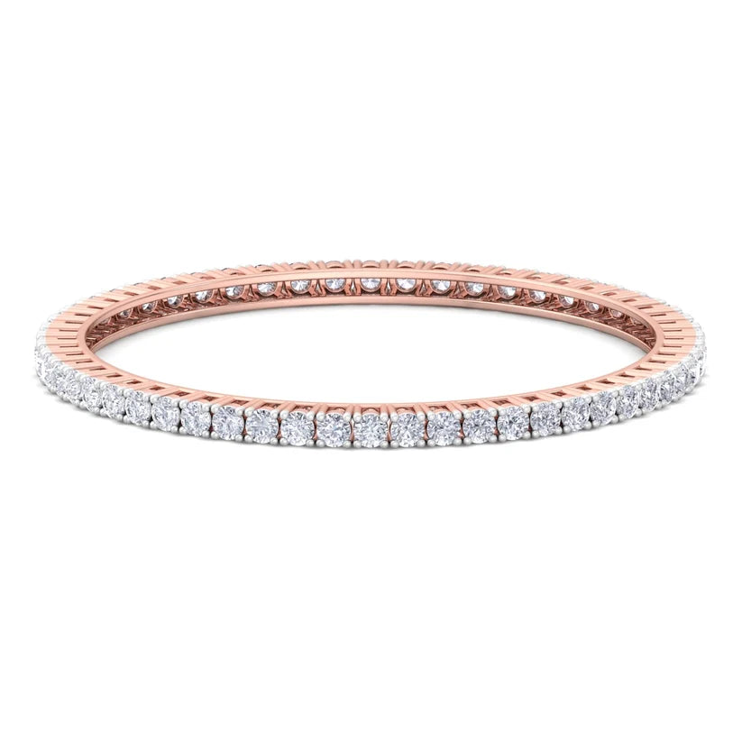 Royal Radiance Round Diamond Bangle ( 0.15 ct Per Diamond )