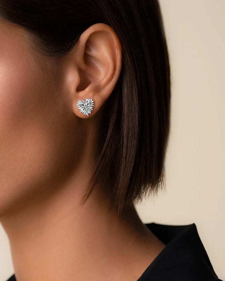 Valora Heartburst Diamond Stud Earrings