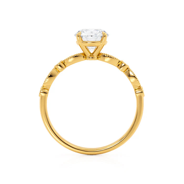 Oval Solitaire Diamond Engagement Ring