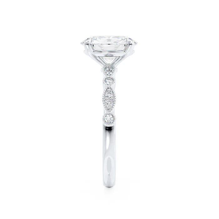 Oval Solitaire Diamond Engagement Ring