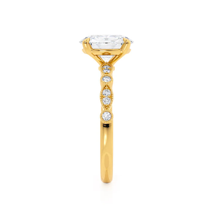 Oval Solitaire Diamond Engagement Ring