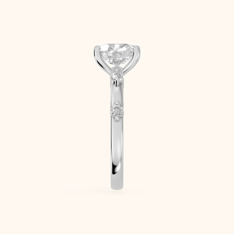 Elena Radiance Solitaire Cushion Diamond Engagement & Wedding Ring