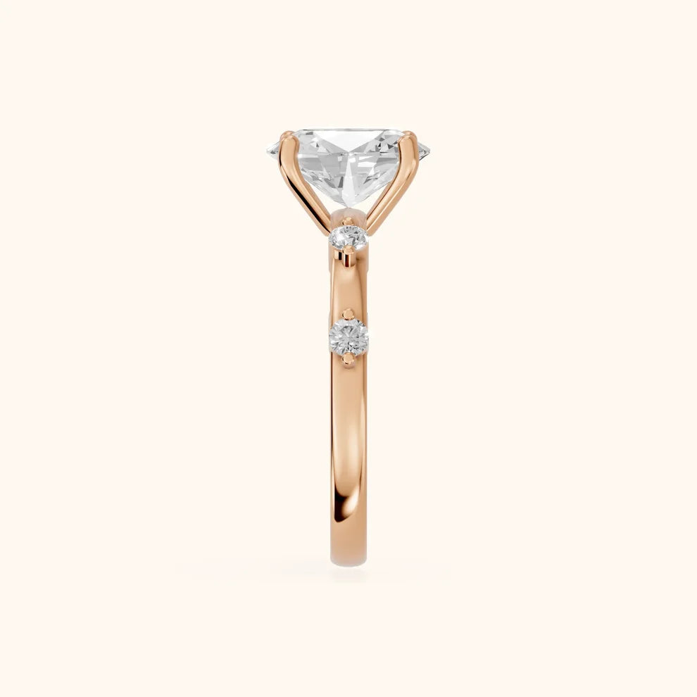 Elena Radiance Solitaire Oval Diamond Engagement & Wedding Ring