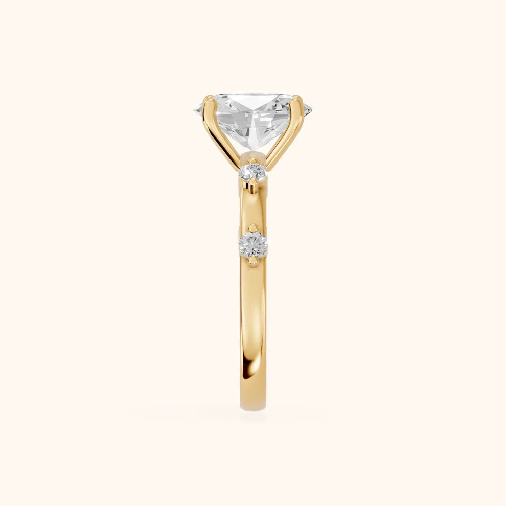 Elena Radiance Solitaire Oval Diamond Engagement & Wedding Ring