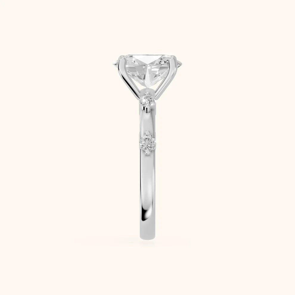 Elena Radiance Solitaire Oval Diamond Engagement & Wedding Ring