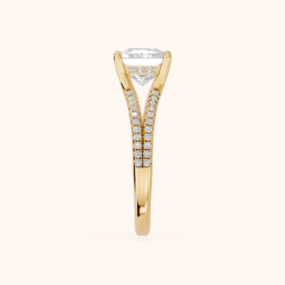 Eternal Embrace Solitaire Princess Diamond Engagement & Wedding Ring