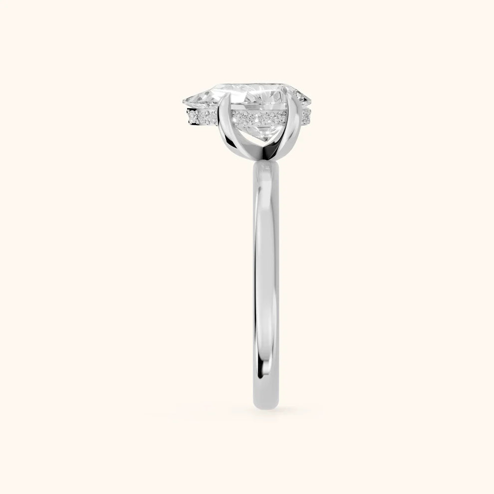 Pear Diamond Engagement & Wedding Ring