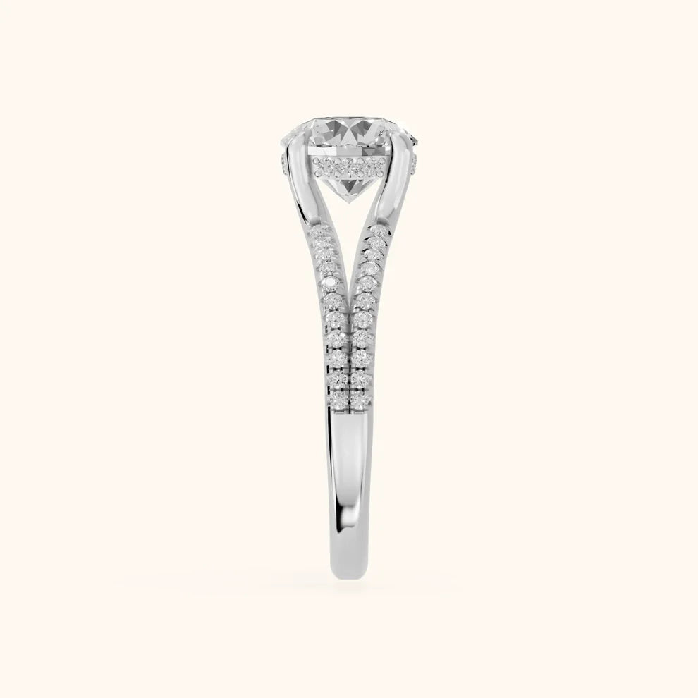 Eternal Embrace Solitaire Round Diamond Engagement & Wedding Ring