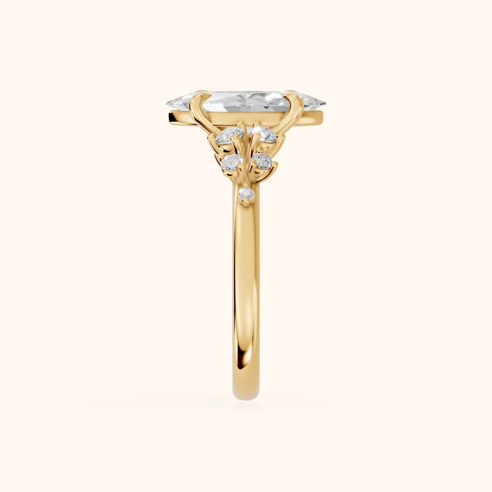 Evelina Bloom Marquise Diamond Engagement & Wedding Ring