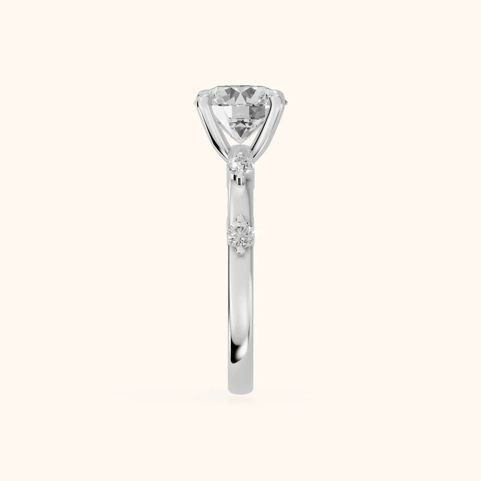 Elena Radiance Solitaire Round Diamond Engagement & Wedding Ring