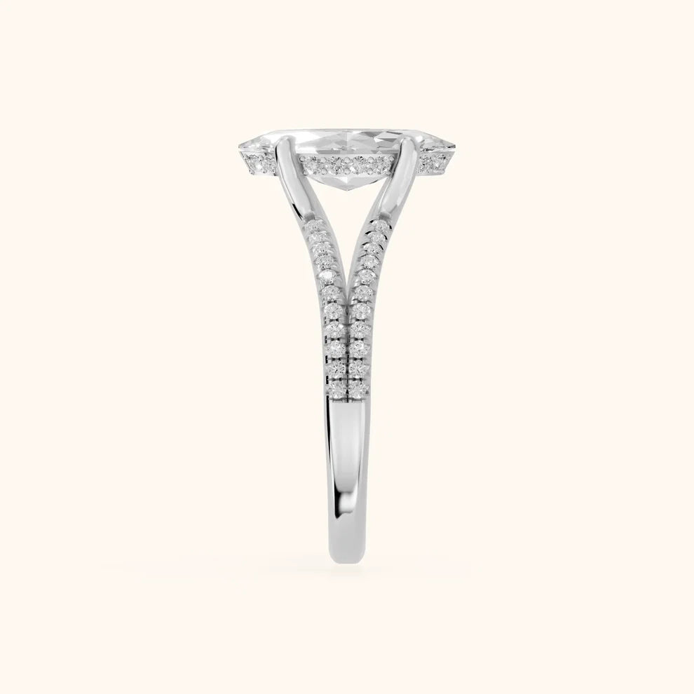 Eternal Embrace Solitaire Marquise Diamond Engagement & Wedding Ring