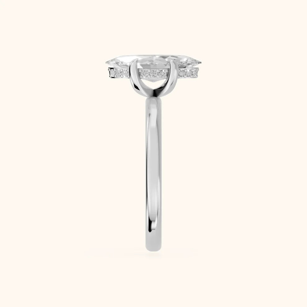 Marquise Diamond Engagement & Wedding Ring