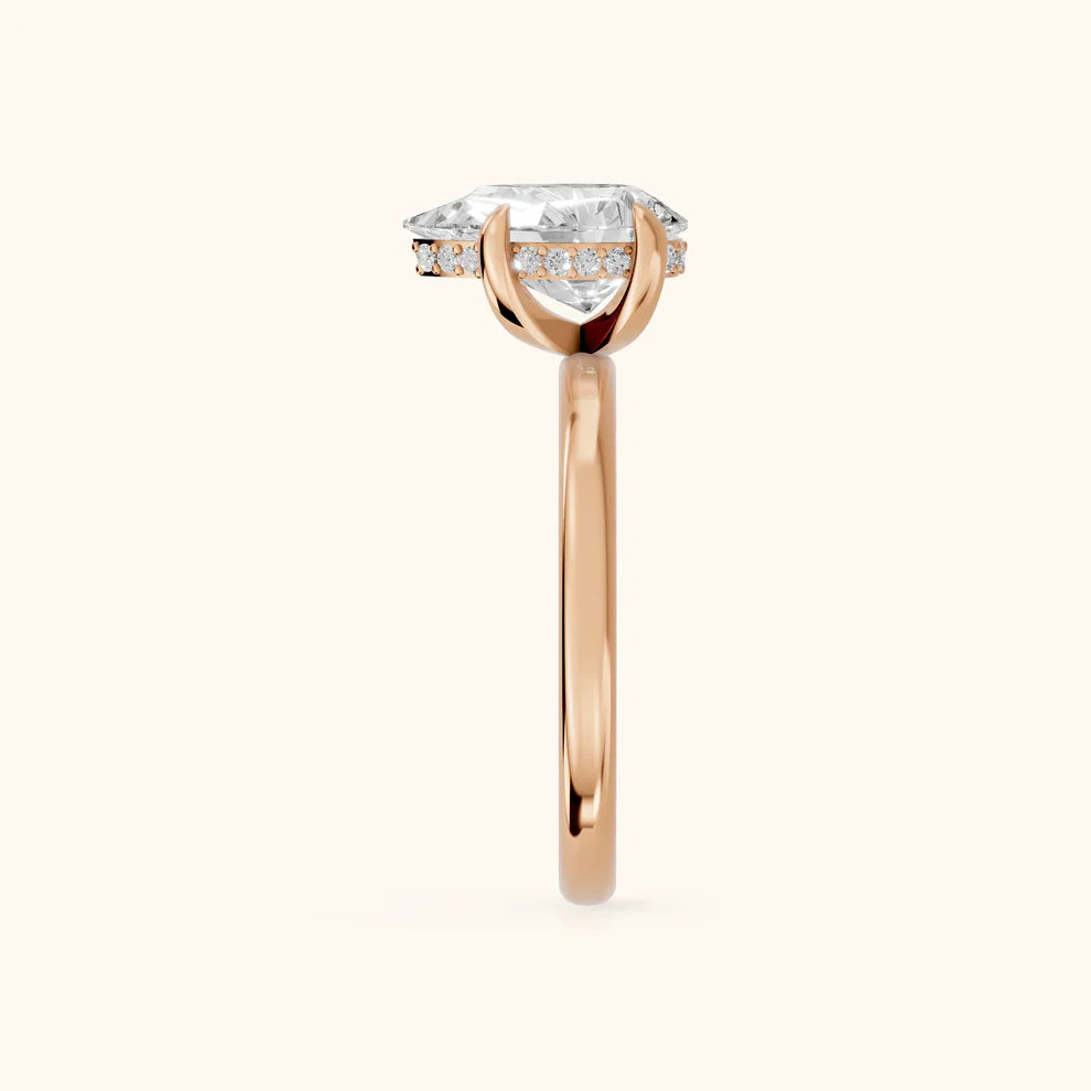 Pear Diamond Engagement & Wedding Ring