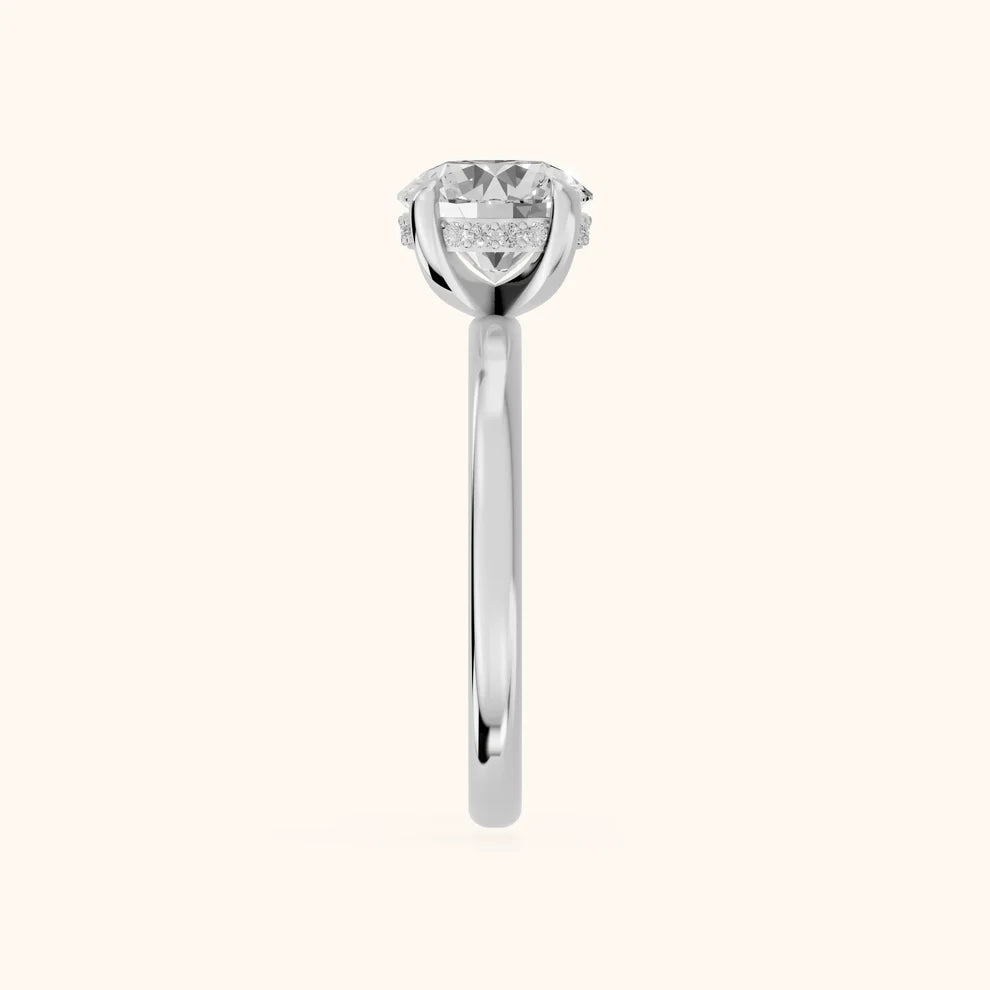 Round Diamond Engagement & Wedding Ring