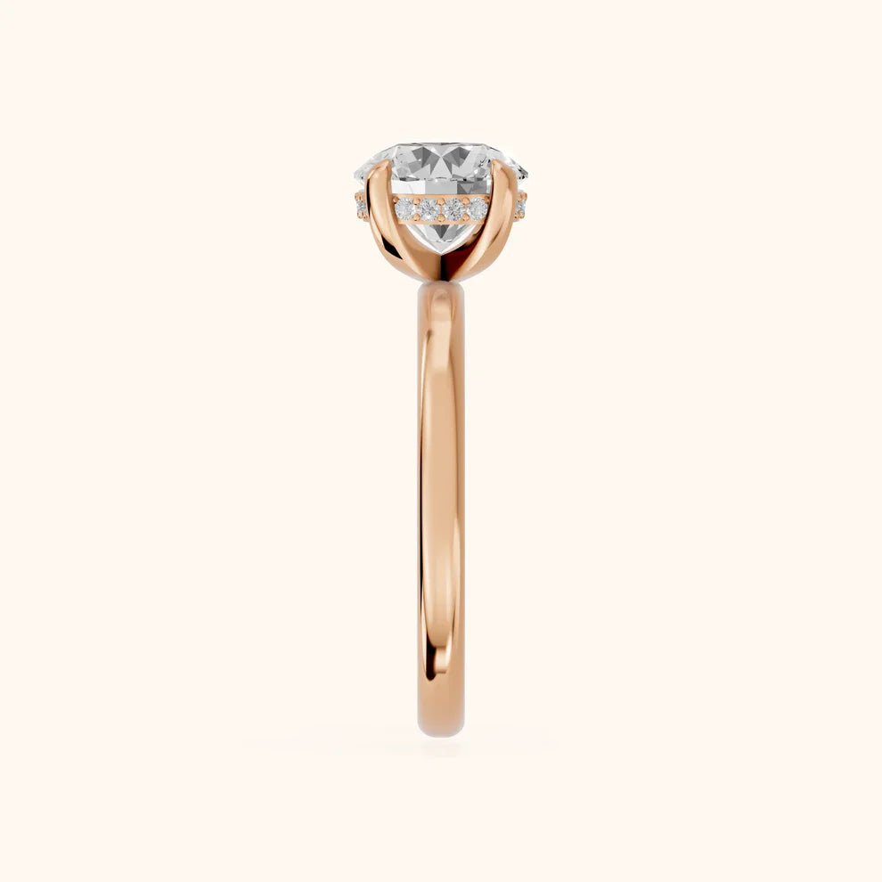 Round Diamond Engagement & Wedding Ring
