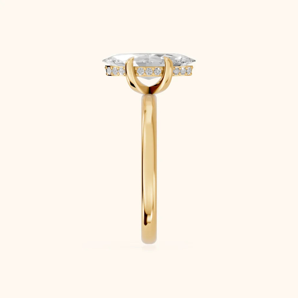 Marquise Diamond Engagement & Wedding Ring