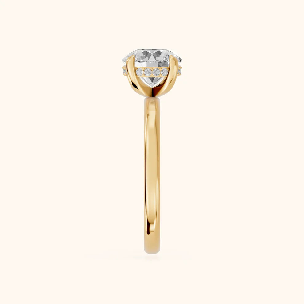 Round Diamond Engagement & Wedding Ring