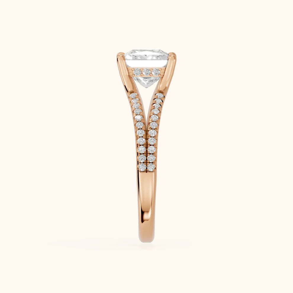 Eternal Embrace Solitaire Princess Diamond Engagement & Wedding Ring