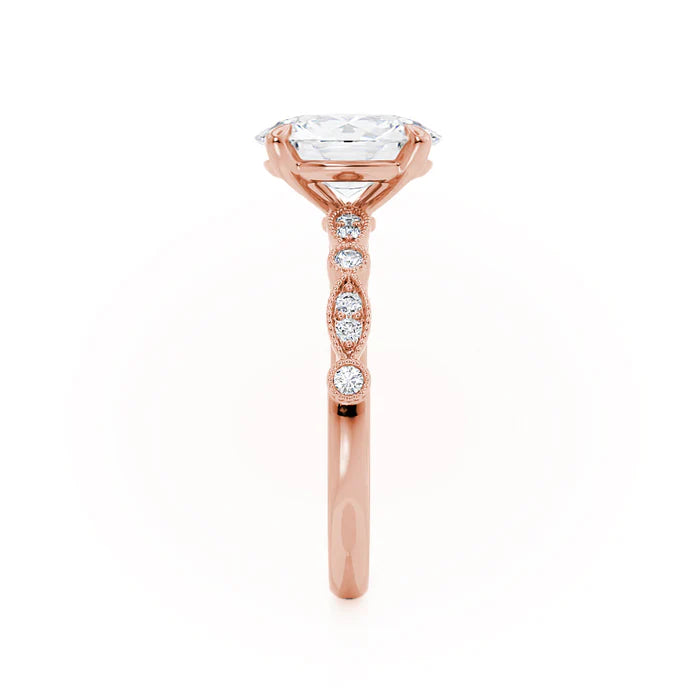 Oval Solitaire Diamond Engagement Ring