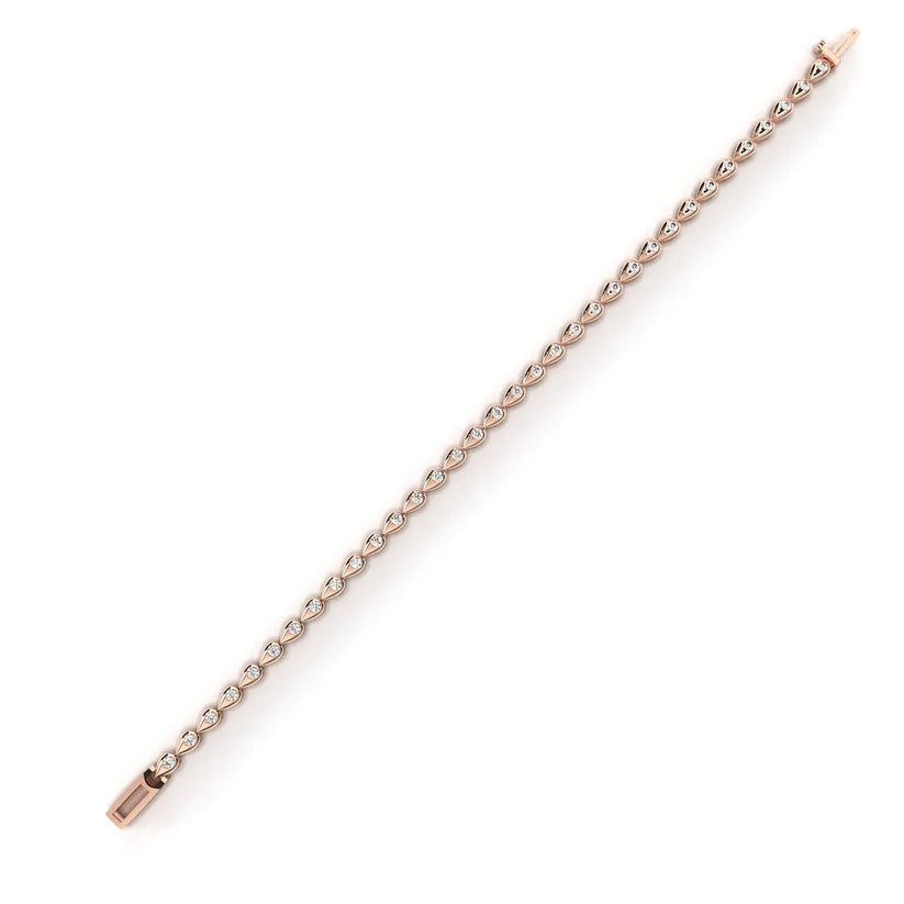 Lumière Teardrop Diamond Link Bracelet