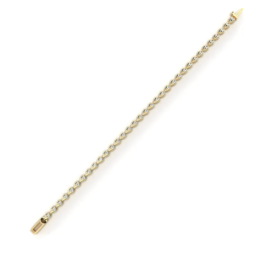 Lumière Teardrop Diamond Link Bracelet