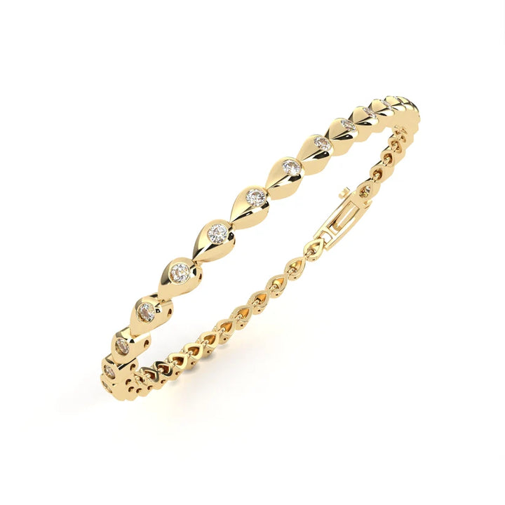 Lumière Teardrop Diamond Link Bracelet