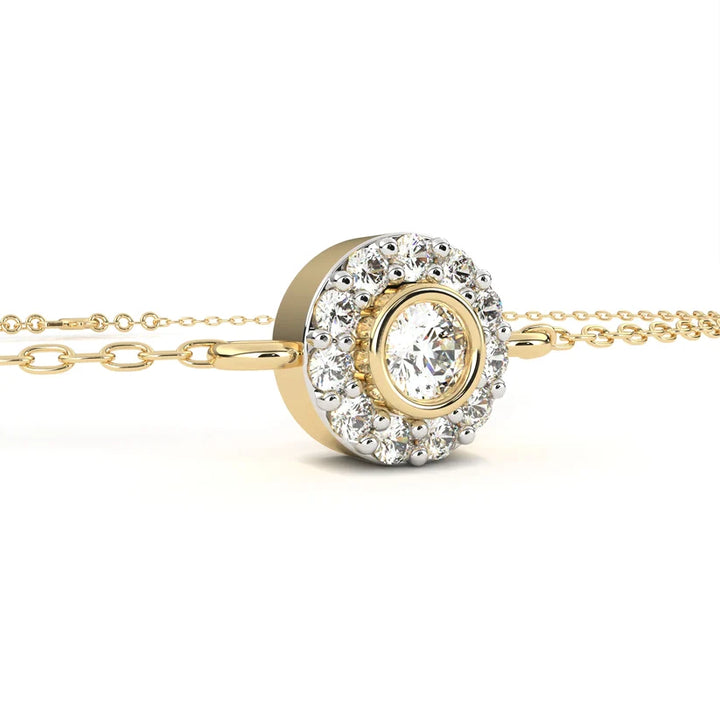 Celestial Halo Round Diamond Bracelet