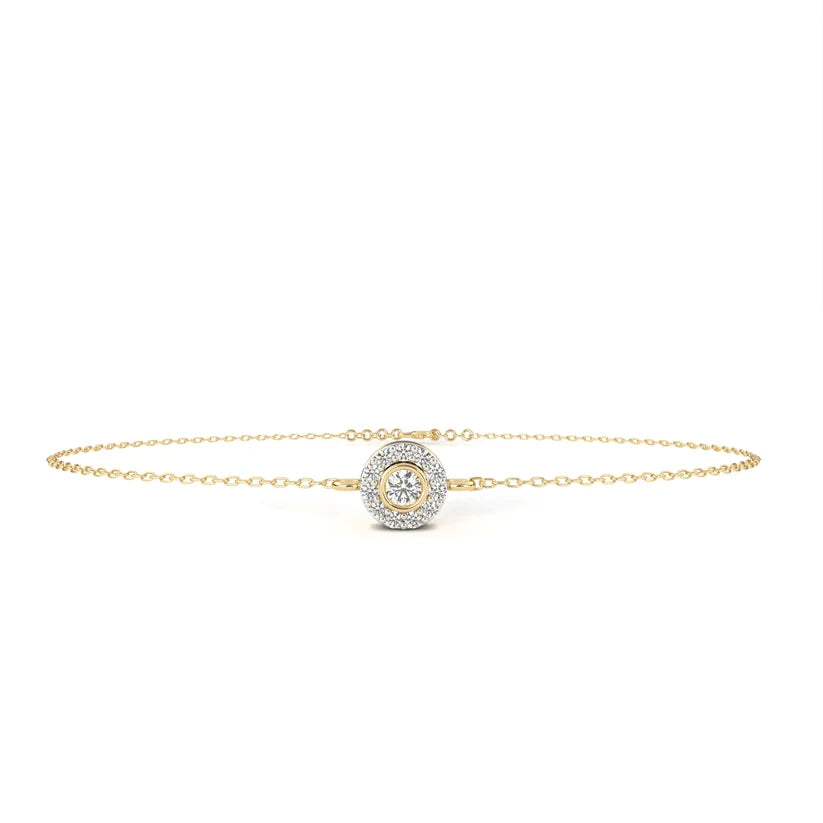 Celestial Halo Round Diamond Bracelet