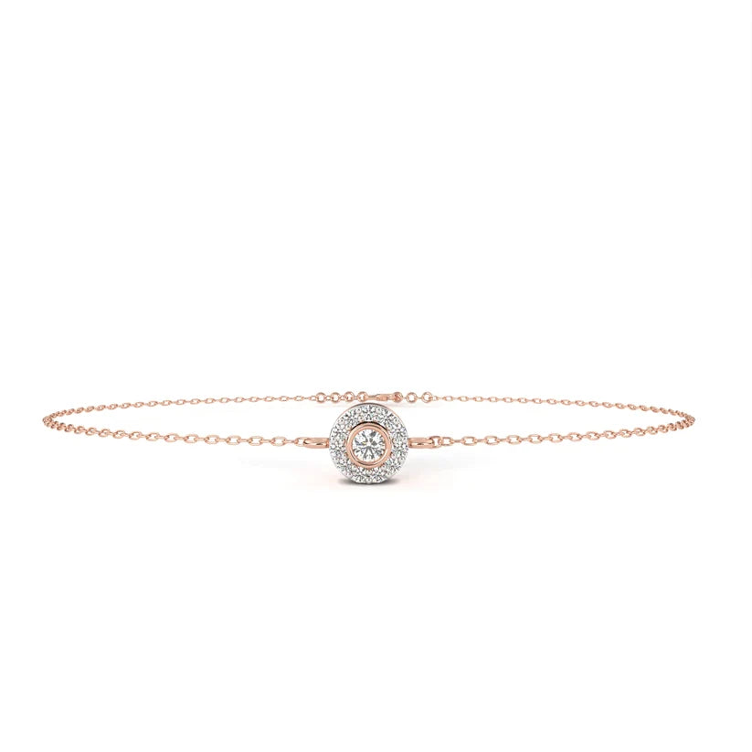 Celestial Halo Round Diamond Bracelet